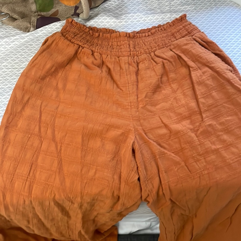 Flowy orange pants